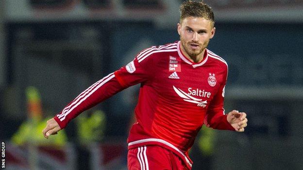 David Goodwillie in action for Aberdeen