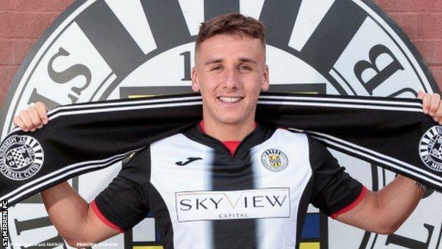 Jeff King poses with a St Mirren scarf