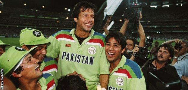 Imran Khan led Pakistan to World Cup glory in 1992