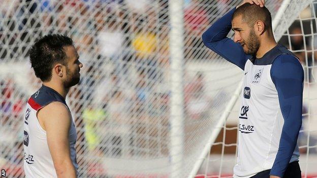 Mathieu Valbuena and Karim Benzema