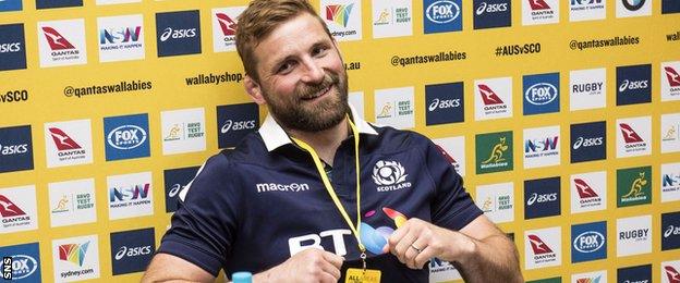 John Barclay speaks to the media on the eve of Scotland's Test against Australia