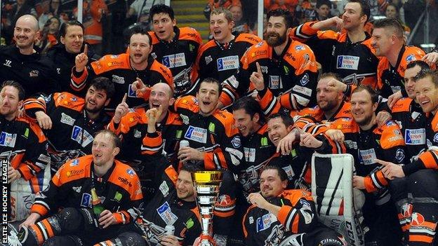 Sheffield Steelers beat Cardiff Devils in the Challenge Cup final in March