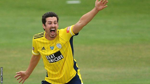 Chris Wood in action for Hampshire