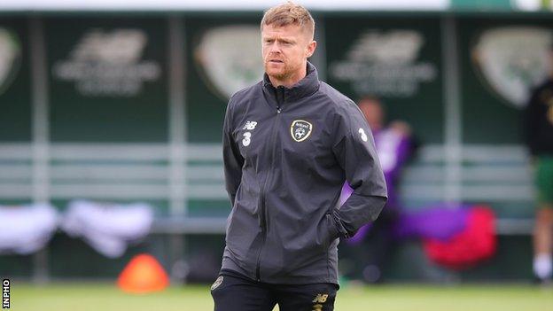 Damien Duff during his time as Republic of Ireland assistant coach