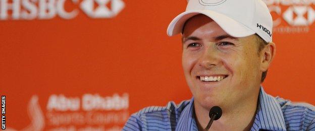 Jordan Spieth in Abu Dhabi