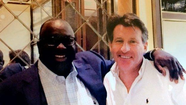 Papa Massata Diack and Sebastian Coe