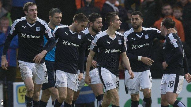 Dundee players celebrating