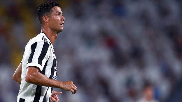 Cristiano Ronaldo plays in a pre-season friendly for Juventus against Atalanta