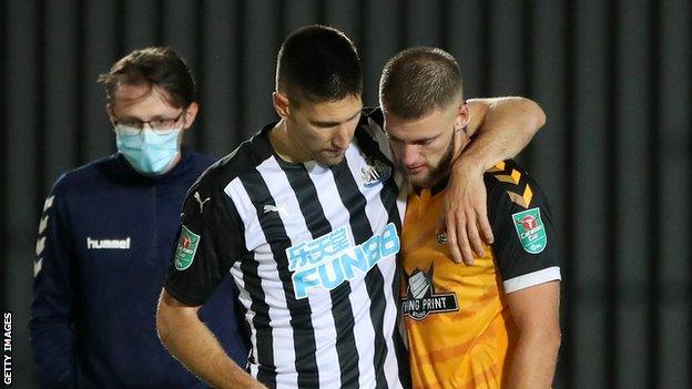 Newcastle United defender Federico Fernandez and Brandon Cooper played together in central defence for Swansea City's development side