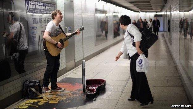 A busker