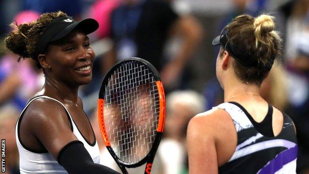 Venus Williams (left) and Elina Svitolina