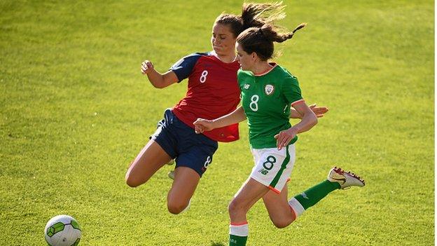 Vilde Bøe Risa playing for Norway