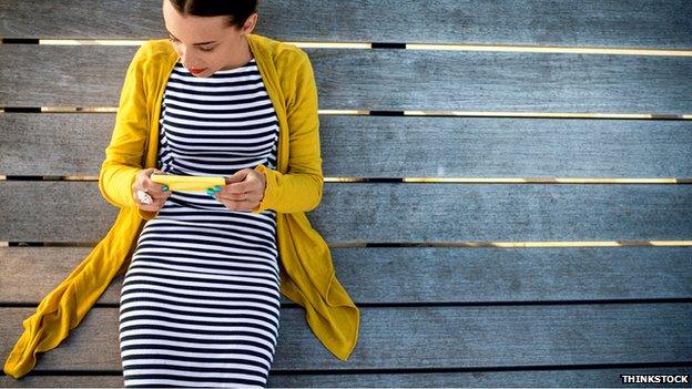 Young woman using a smartphone