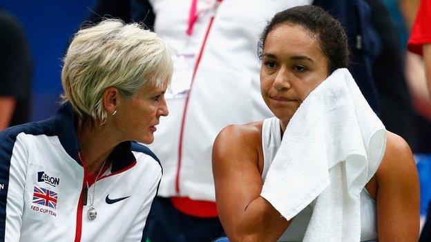 Judy Murray and Heather Watson