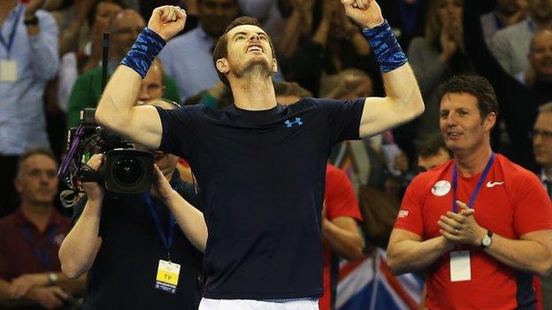 Andy Murray at the Davis Cup