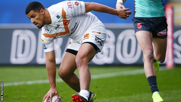 Fouad Yaha scored two of the Catalans tries against Hull KR in Leeds