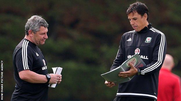 Osian Roberts and Chris Coleman