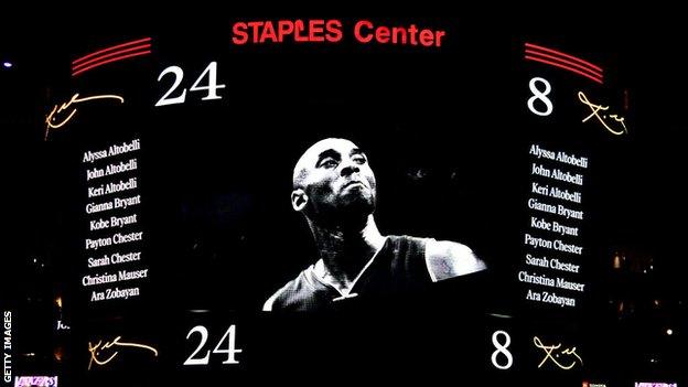 Staples Centre tribute