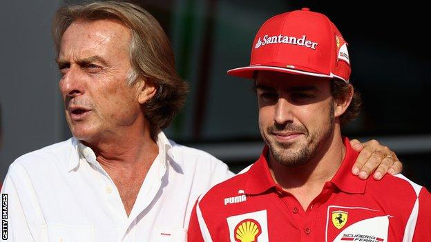 Luca Di Montezemolo and Fernando Alonso