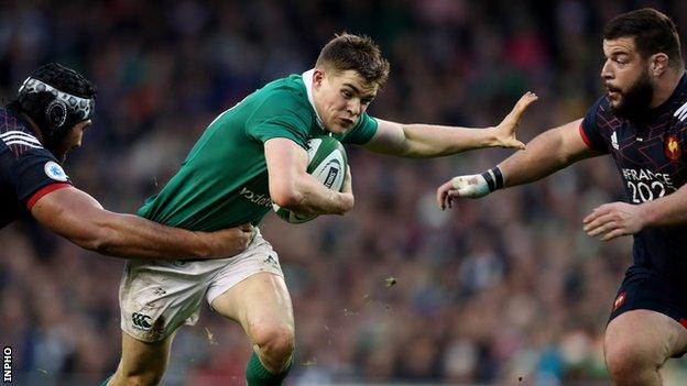 Garry Ringrose in action against France on 25 February