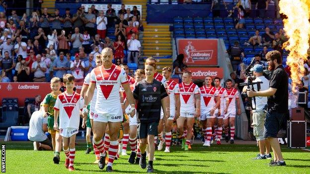 St Helens versus Catalans at Bolton