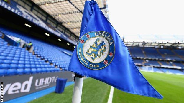 Chelsea flag at Stamford Bridge