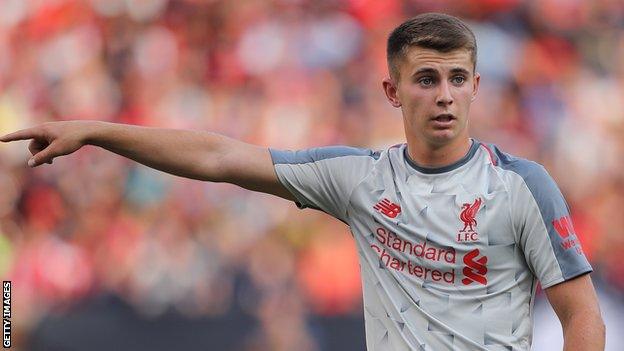 Ben Woodburn in action for Liverpool