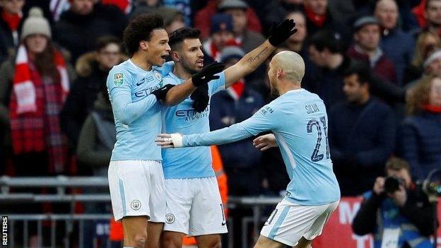 Sergio Aguero and David Silva