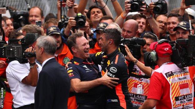 Christian Horner and Daniel Ricciardo