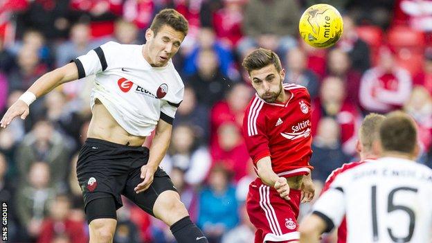 Aberdeen defender Graeme Shinnie in action