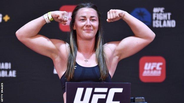 Molly McCann at her weigh-in for Fight Island