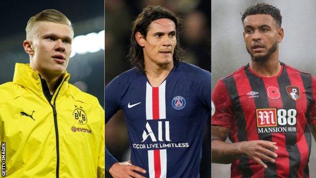 Erling Braut Haaland, Edinson Cavani, Josh King