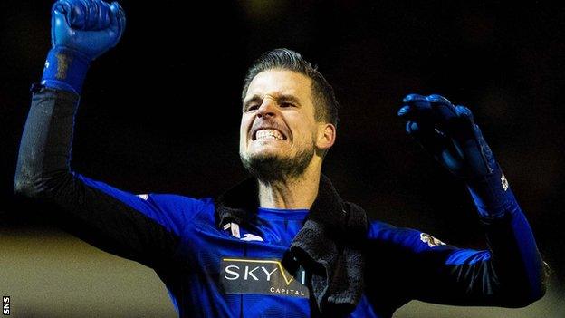 Vaclav Hladky in action for St Mirren