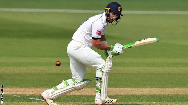 Pieter Malan batting for Warwickshire