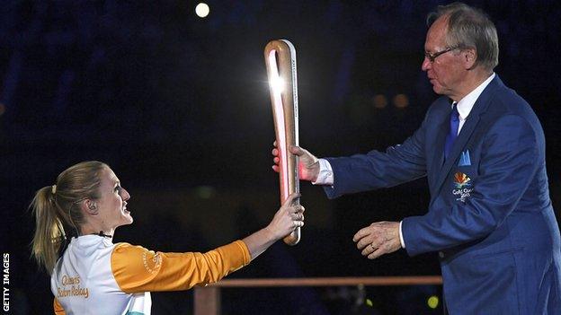 Sally Pearson at Commonwealth Games opening ceremony