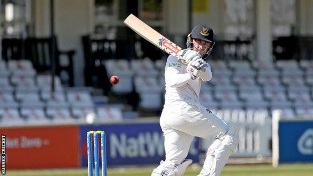 Batsman Tom Haines made his first-class debut for Sussex against Kent in 2016