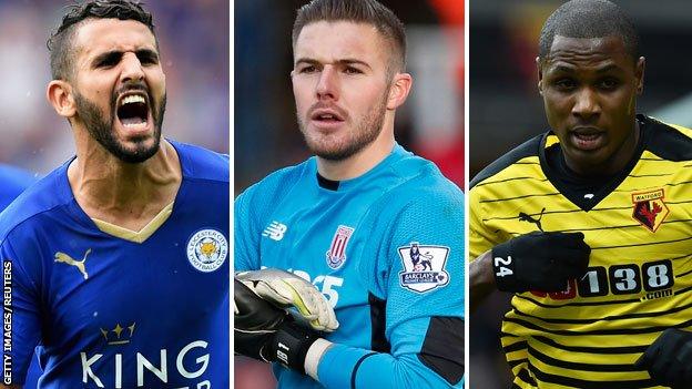 Riyad Mahrez, Jack Butland and Odion Ighalo