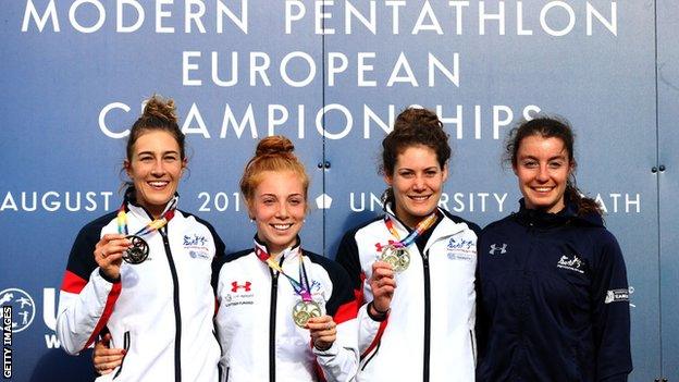 GB women's team on podium