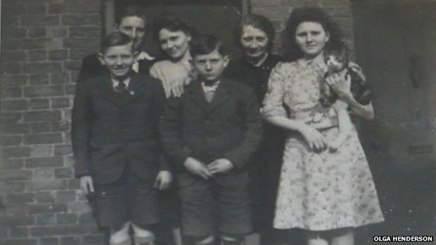 Olga Henderson with her family