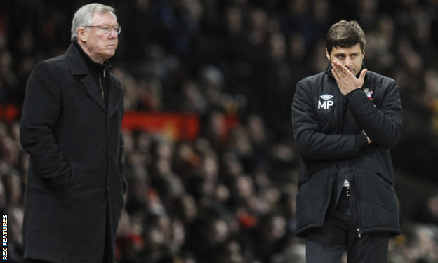 Sir Alex Ferguson (left) and Mauricio Pochettino