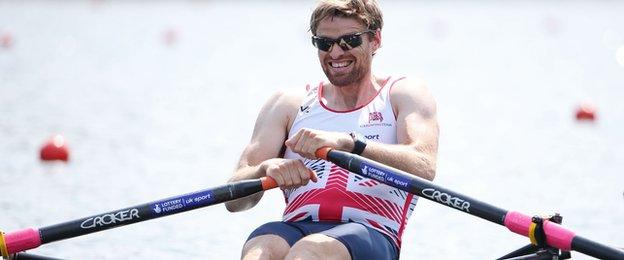 Alan Campbell is targeting a podium place in the single sculls at Aiguebelette