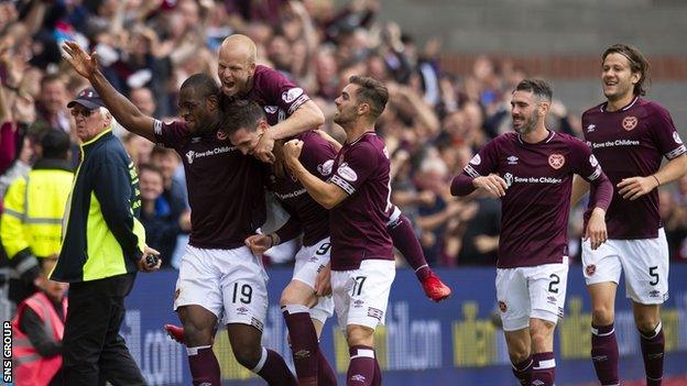 Hearts beat semi-final opponents Celtic 1-0 in a league meeting at Tynecastle in August