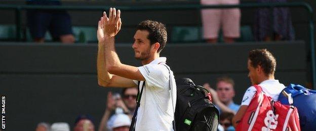 James Ward leaves Court One after his third-round defeat