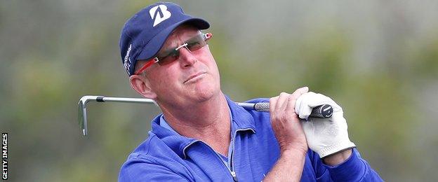 Sandy Lyle playing in the 2014 Senior PGA Championship