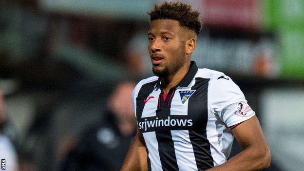 Dunfermline striker Myles Hippolyte