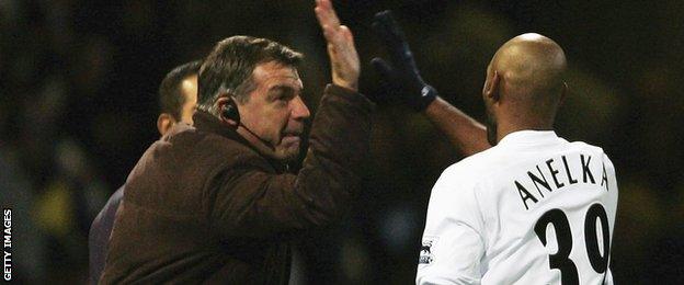 Sam Allardyce and Nicolas Anelka