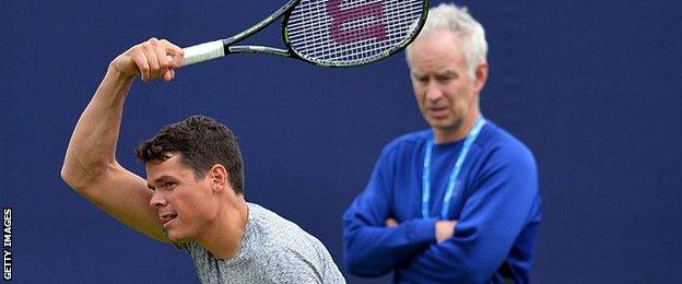 John McEnroe and Milos Raonic