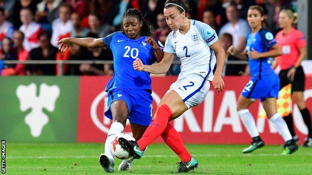 Lucy Bronze in action against France