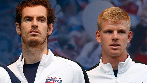 Andy Murray (left) and Kyle Edmund