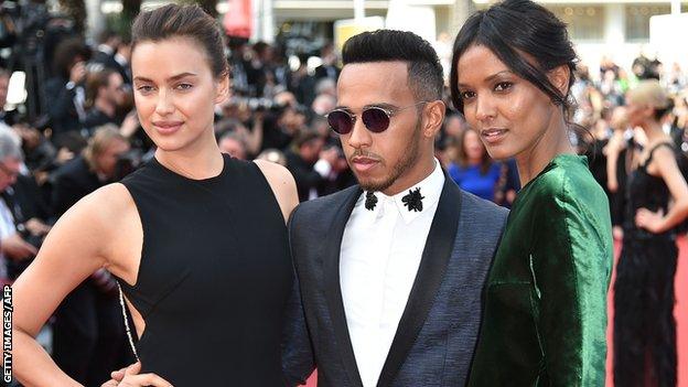 Lewis Hamilton, Irina Shayk and Liya Kebede